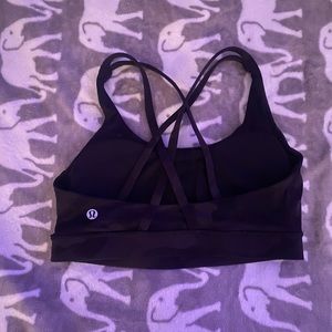 lululemon camo energy sports bra size 6